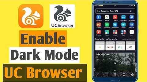 Enable Uc Browser Dark Mode