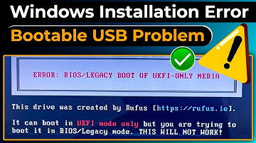 BIOS/Legacy Boot Of UEFI-Only Media Error Solution 2025 | Fix Windows Installation Error 2025
