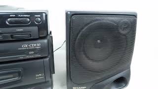 Sharp Portable CD Stereo System GX-CD130 1998 Cassette Radio Boombox