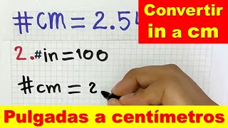 Convertir PULGADAS a CENTIMETROS 📏 Como pasar in a cm