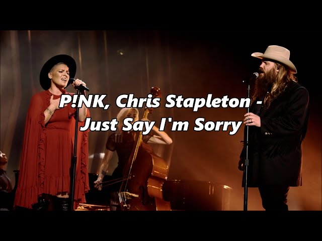 P!NK, Chris Stapleton - Just Say I'm Sorry - Lyrics class=