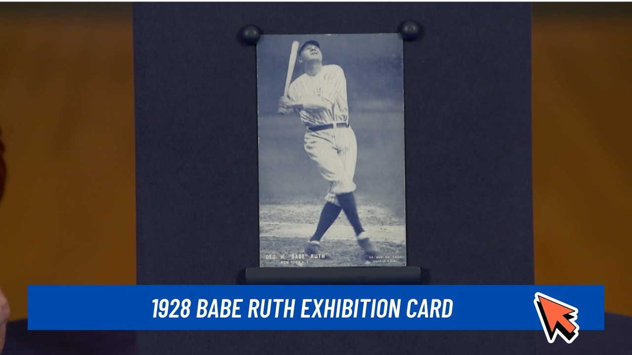 1928 Babe Ruth Exhibition Card Leila Dunbar Antiques Roadshow Season 29 ...
