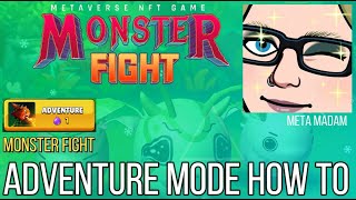 Monster Fight- Adventure Mode How-To -Wax Blockchain NFT Gaming and Staking Guide screenshot 1