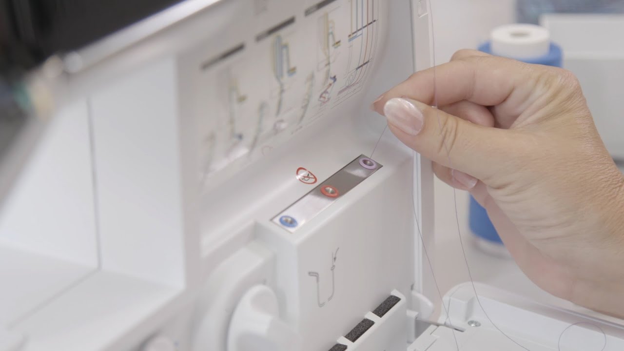 L 890 Overlocker / Coverstitch Combo How to Thread the Chain Looper