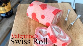 Valentine’s Swiss Roll | 情人節瑞士卷 ｜バレンタインデーのスイスロール ｜발렌타인 데이 스위스 롤