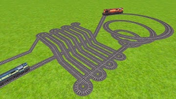 AI TRAINS PASSING AT SPRING  CIRCLES  ZIG ZAG TRACKS RISKY RAILROAD TRACKS || Train wold6