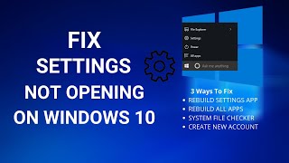 Fix Settings Not Opening In Windows 10 - 3 Easy Ways screenshot 2