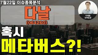 다날(064260) - 혹시 메타버스!