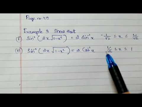 Inverse Trognometric Functions-Class 12 NCERT MATHS-Example questions answered(3&4) in Malaylam