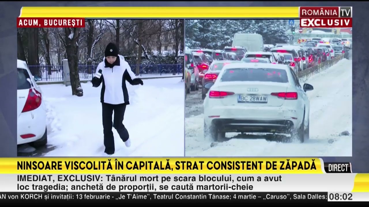 În centrul Bucureștiului traficul e total blocat, iar marile bulevarde sunt adevărate derdelușuri!