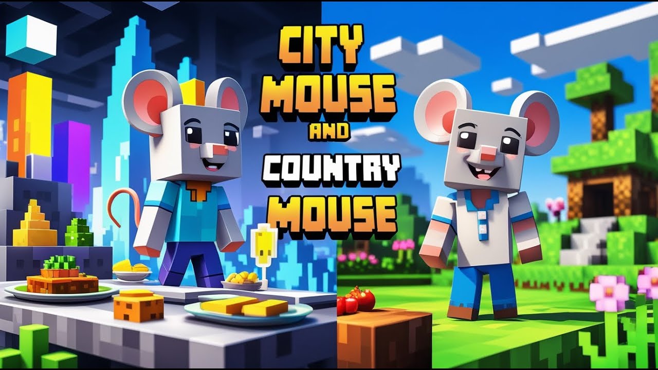 Городская мышка и деревенская мышка – сказка из Minecraft 🐭🌆🌾