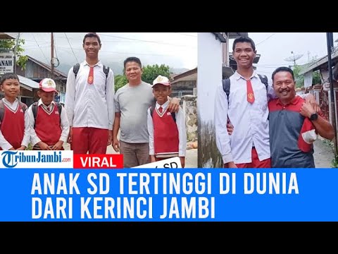 Viral Anak SD Tertinggi Di Dunia Dari Kerinci Jambi, Usia 12 Tahun Tingginya 2 Meter