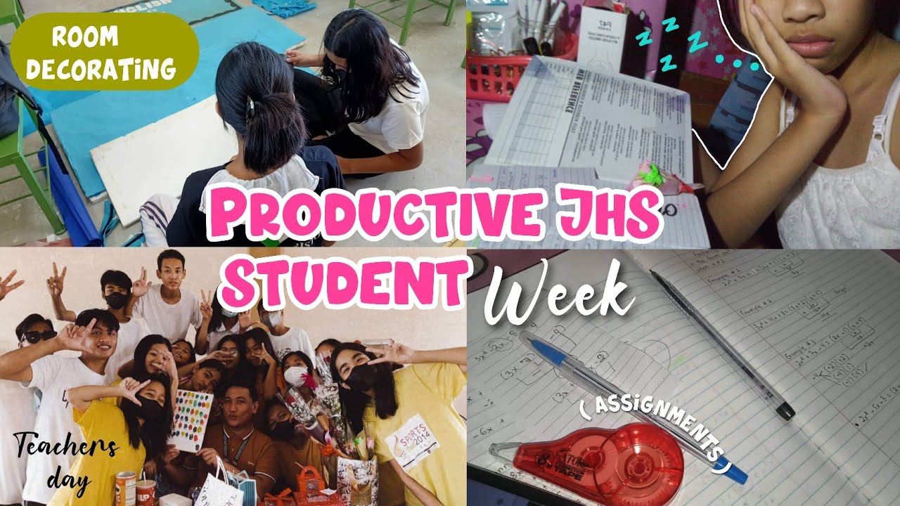 Productive jhs student week📚(Study with me): Decorating our room ...