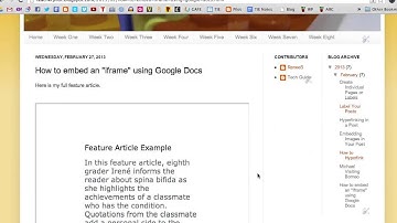 How to embed Google Docs into a webpage using iFrame