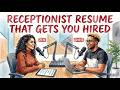 How To Write an Amazing Receptionist Resume | 4 Golden Rules | ATS Optimized Template Included