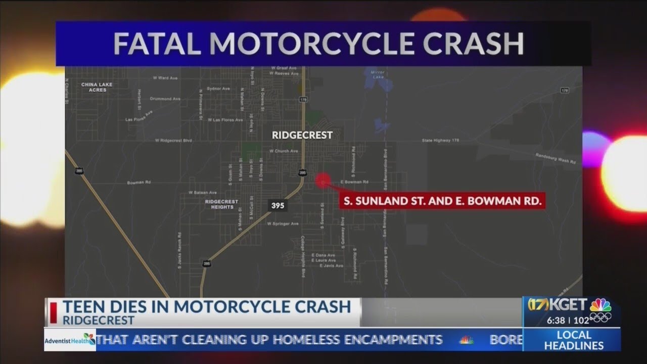 Teen dies during motorcycle crash in Ridgecrest - YouTube