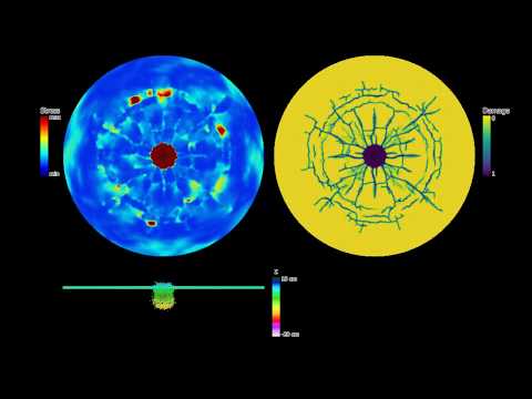 LAMMPS Example: Peridynamics - Brittle shock impact