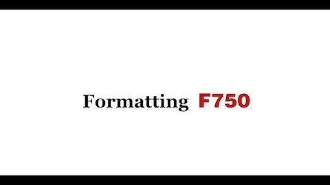 Thinkware Dash Cam: Formatting Your F750