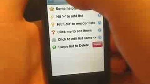 iPhone App Store - My Lists