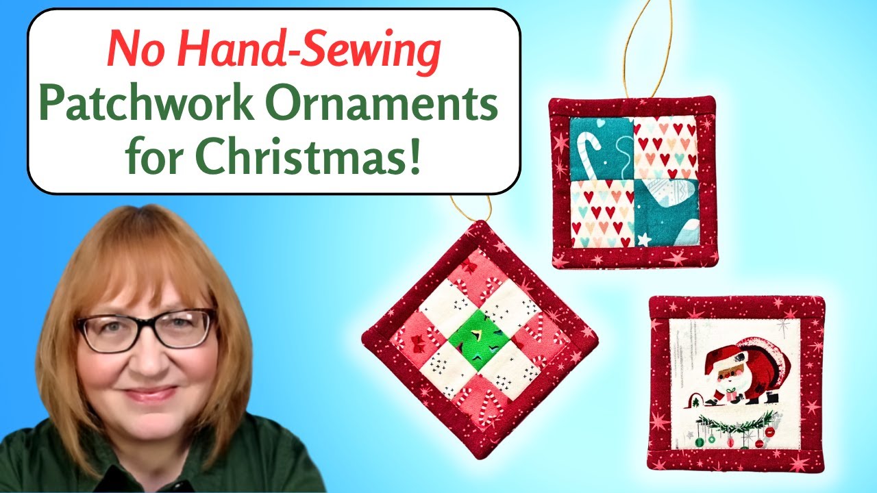 DIY Quilted Christmas Ornaments from Fabric Scraps | No Hand Sewing!