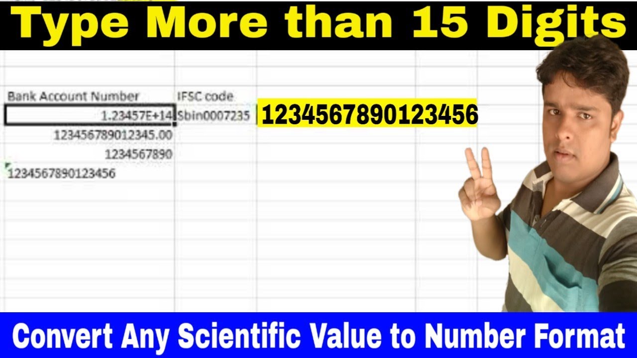 How To Type More Than 15 Digits In Cell On Excel Type Big Number In How To Type More Than 15 Digits In Cell On Excel Type Big Number In
