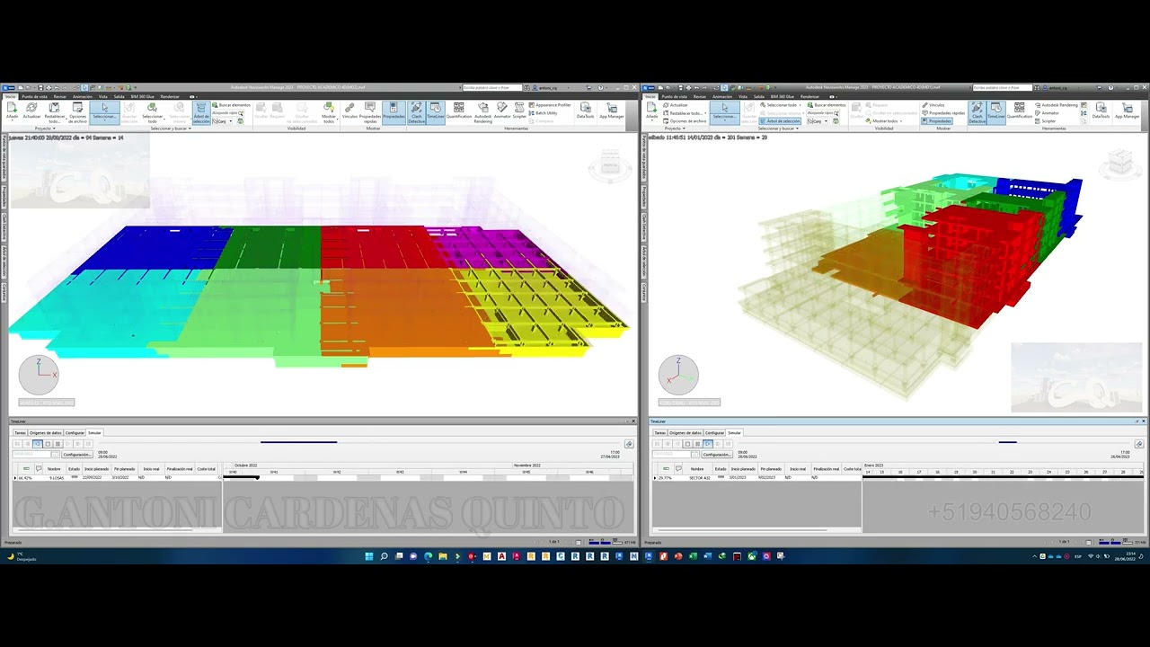 Simulacion 4d en Navisworks - YouTube