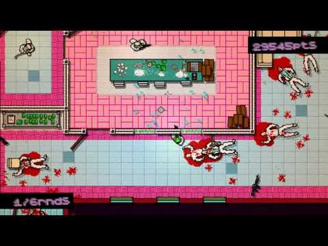 Прохождение миссии с полицией. Hotline Miami