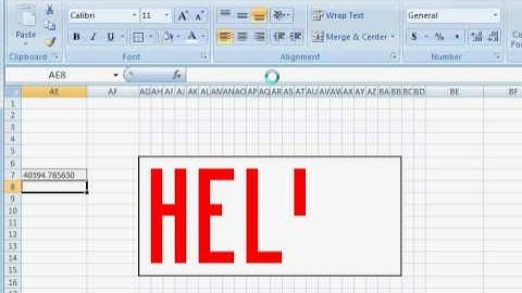 Excel Art: "Hello"