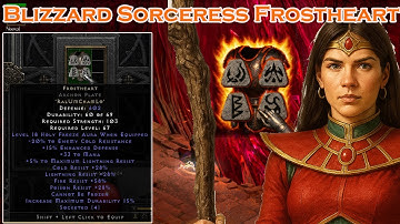 [OFFLINE MOD] Blizzard Sorceress Build – Frostheart New Runeword in Diablo 2 Resurrected