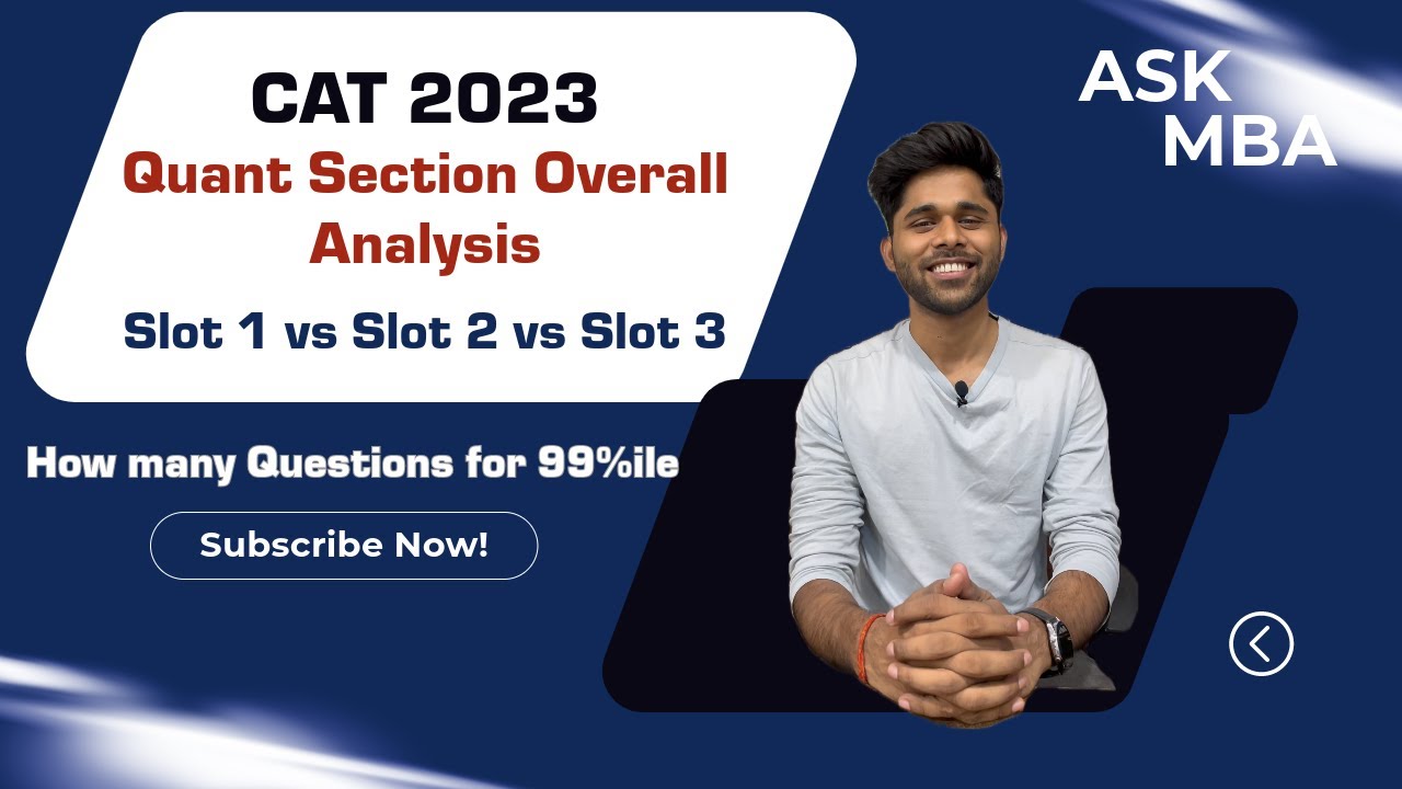 CAT 2023 Quant Section overall analysis | Slot 1 vs Slot 2 vs Slot 3 ...