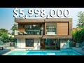 Inside a 5998000 los angeles modern smart home with glass infinity edge pool