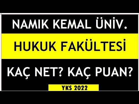 tekirdağ namık kemal üniversitesi hukuk fakültesi kaç net I hukuk sıralama 2023