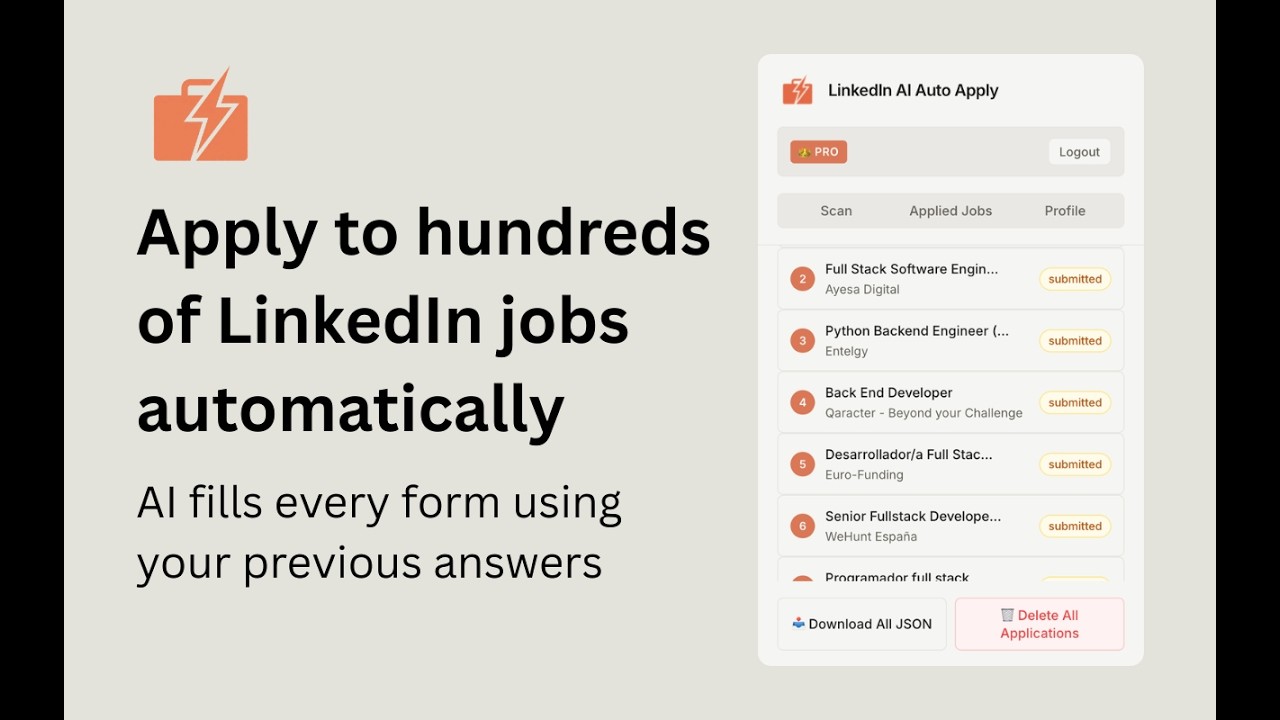 LinkedIn AI Auto Apply Extension Tutorial: Apply to 100s of Jobs on ...