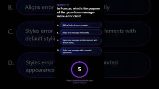 In Pure css what is the purpose of the pure form message inline error class