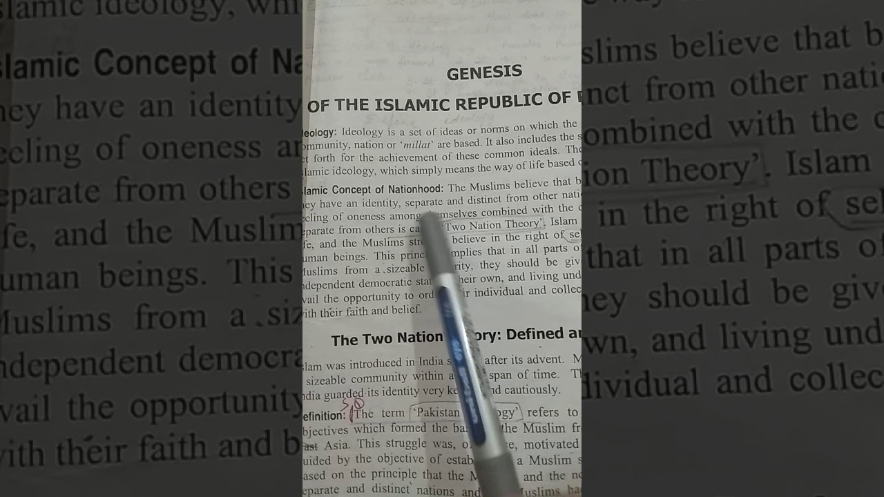 2nd Year Pak Studies Chapter 1 YouTube