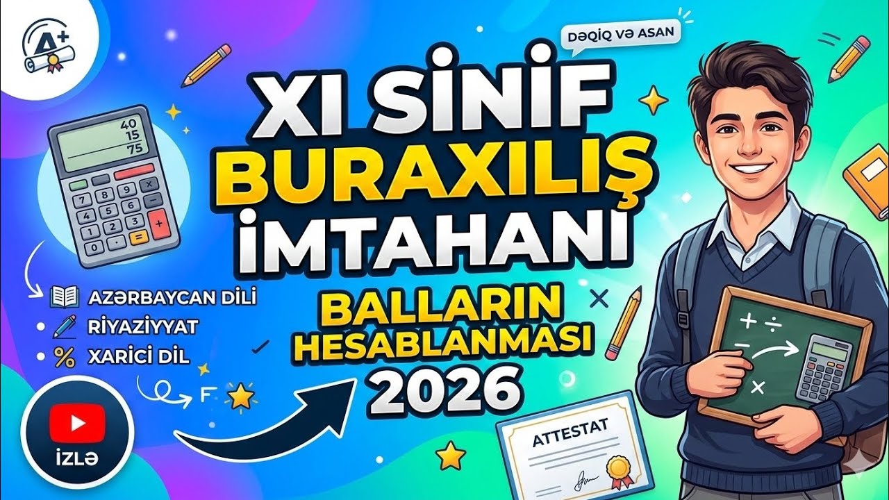11-ci sinif buraxılış imtahanı üçün bal hesablama qaydası 2026