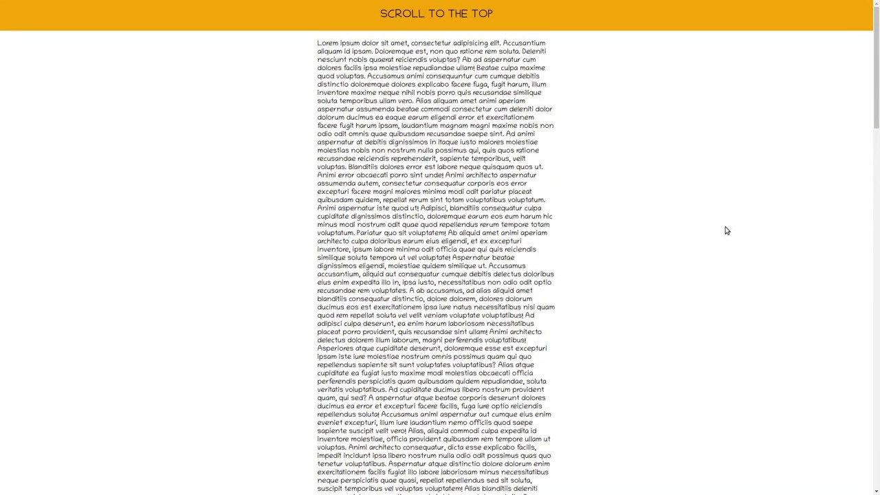 Scroll To the Top Using Vanilla JavaScript | Возвращение к верху страницы используя стандартный JS