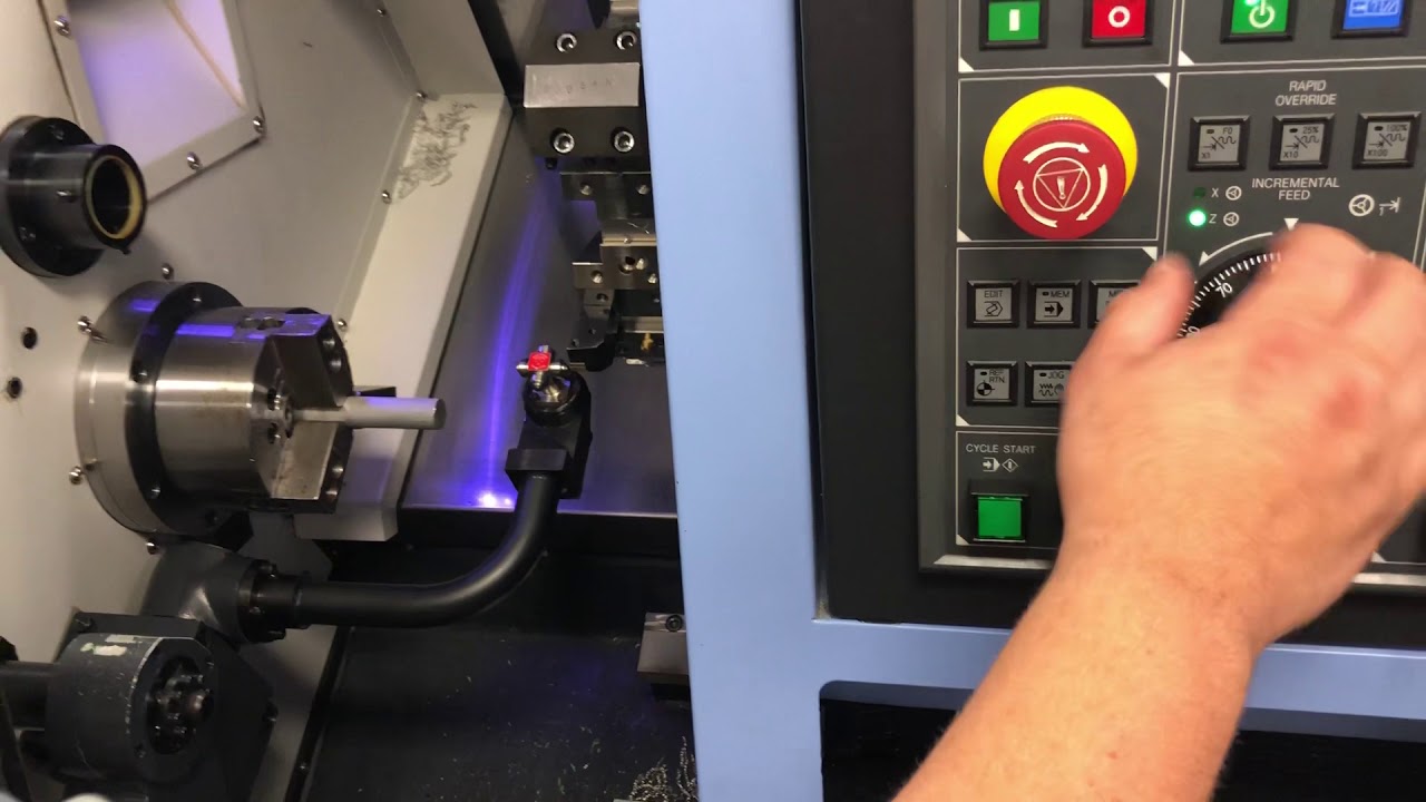 Doosan lynx lathe setup - YouTube