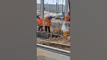 Technical cast and compact concrete of fence beam