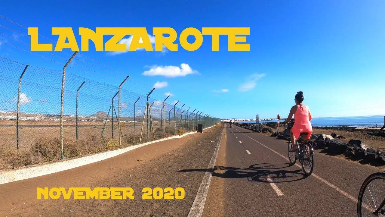 Lanzarote in November 2020. Riding EMTB past the Airport to Arrecife