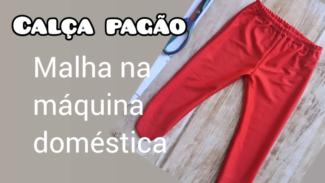 Como fazer Calça Mijão Corte e Costura.  pagão bebê. costutar Malha na máquina Doméstica.