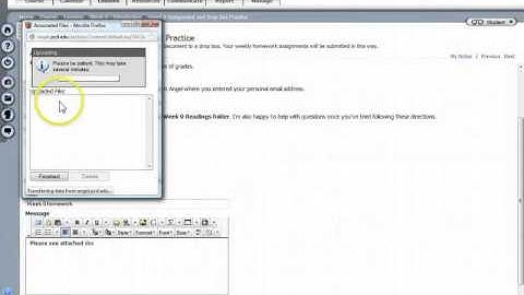 Using the Angel Drop Box to Submit an Assignment as an Attachment