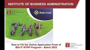 How to Fill IBA Karachi NTHP Scholarship Form Batch 2022| National Talent Hunt Program| Apply NOW