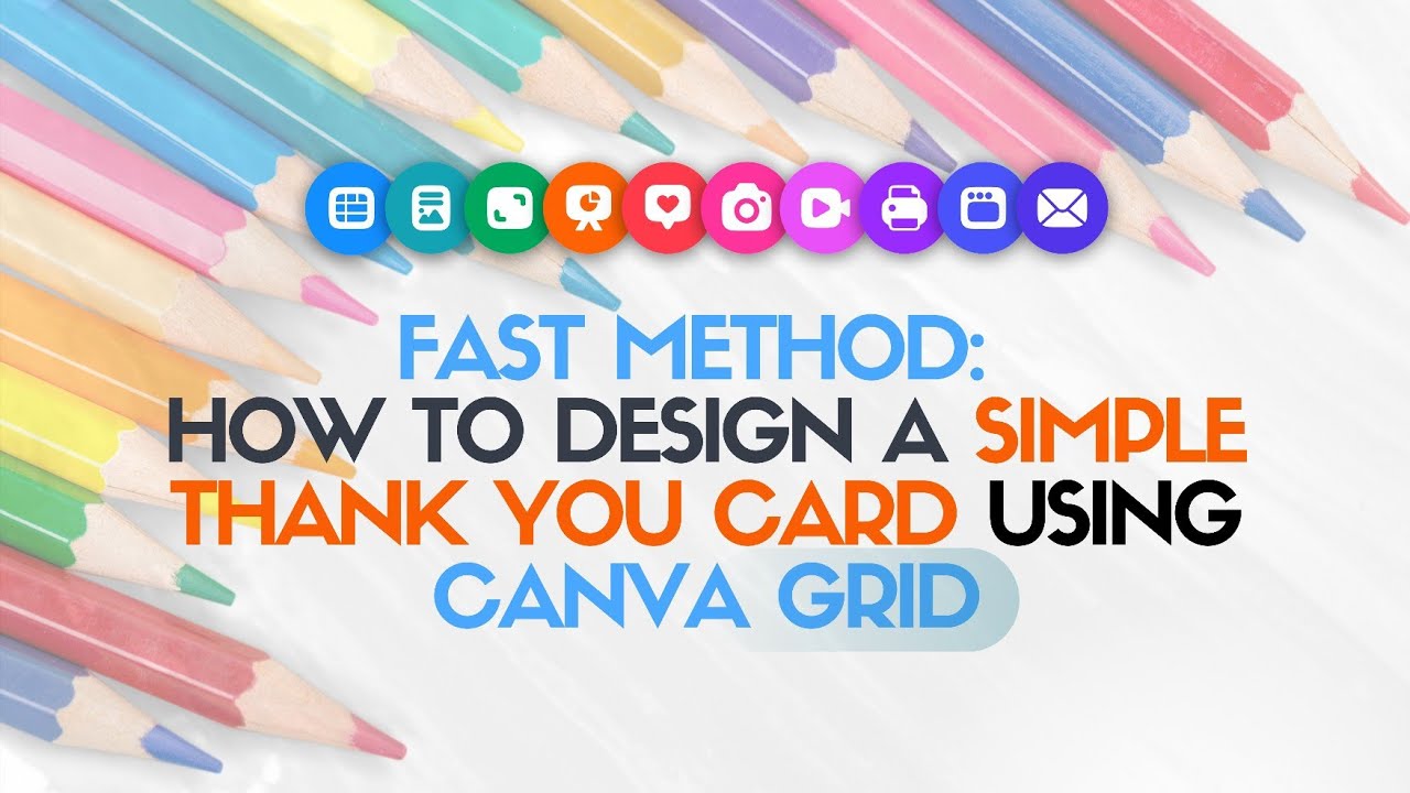 How To Design A Simple Thank You Card Using Canva Grids - YouTube
