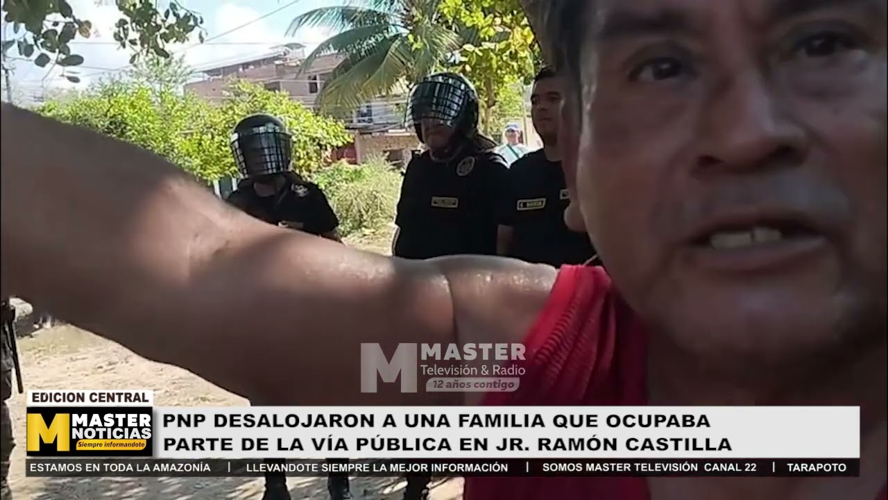FISCALIZADORES DESALOJARON A UNA FAMILIA QUE OCUPABA PARTE DE LA VÍA PÚBLICA EN JR. RAMÓN CASTILLA