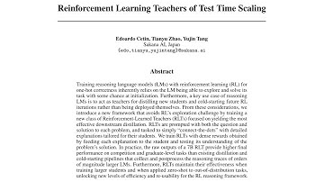 Reinforcement Learning Teachers of Test Time Scaling