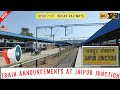 📢 TRAINS ANNOUNCEMENT AT JAIPUR JUNCTION PART - 1