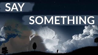 say something