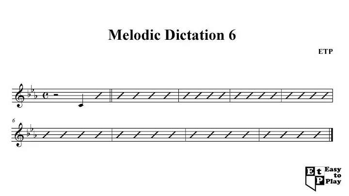 Melodic Dictation Examples - Exercise 6