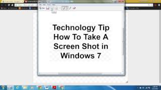 Tech Tip 002 Screen Shots in Windows 7